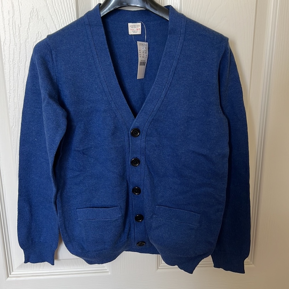 Jcrew brand new kids cotton-cashmere cardigan sweater size 6-7
